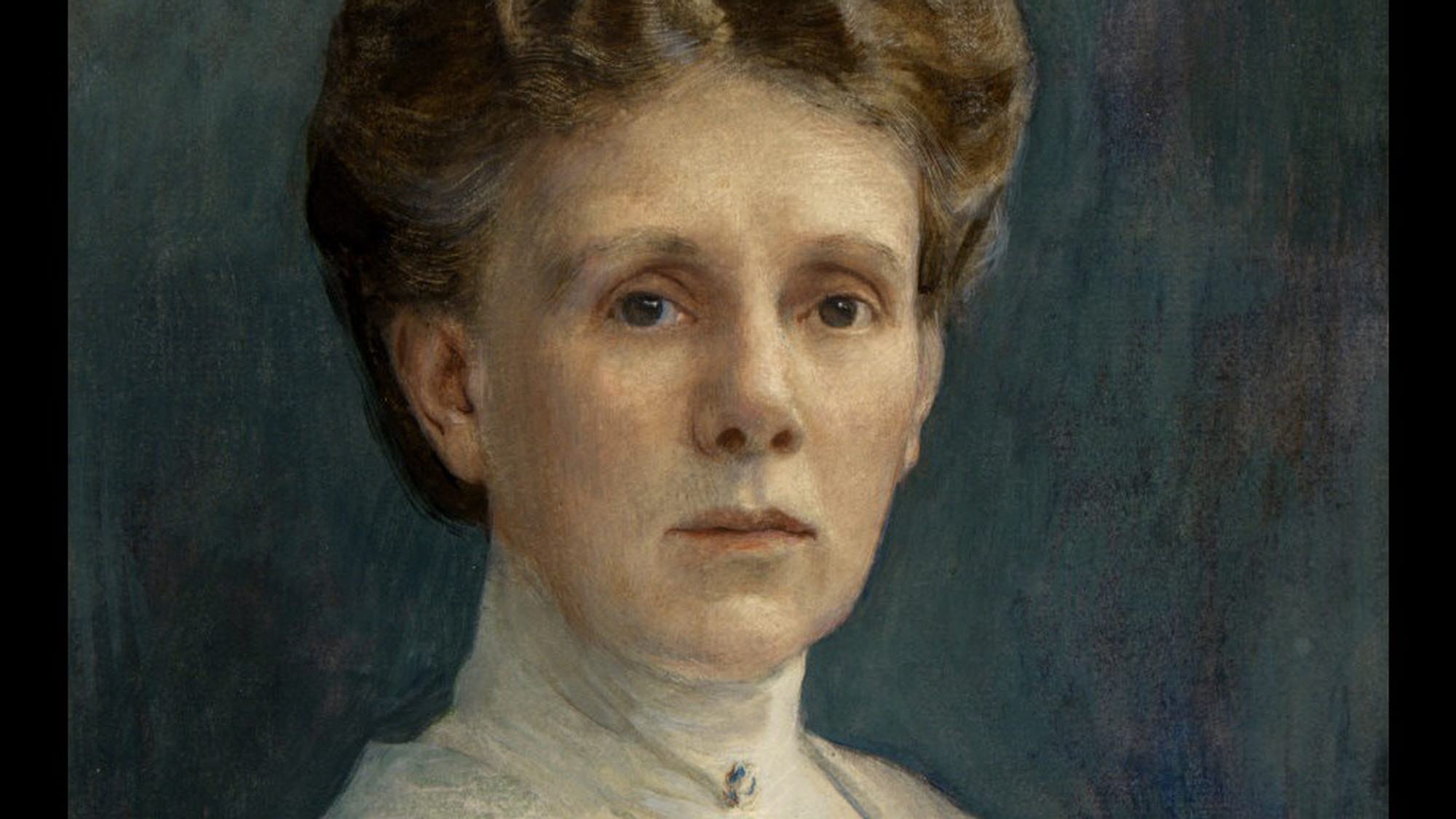 Gouache målad av David Tägtström (1894-1927) föreställande Emilie Piper, efter foto. Daterad till 1920-talet (fotot taget 1910).